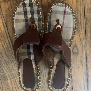 Burberry wedge sandals